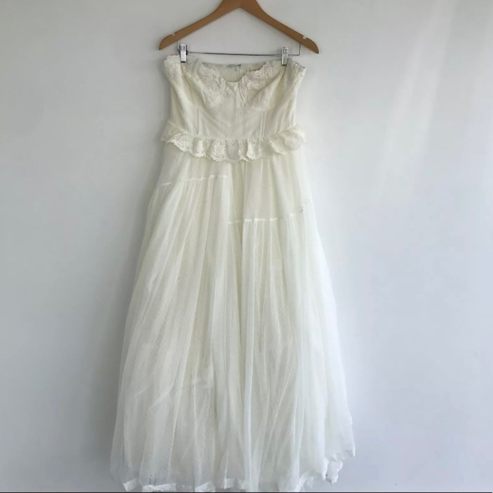 Spell & the Gypsy Free People Zoe White Tulle Wedding Bridal Ball Gown XL BNWT - Picture 7 of 15